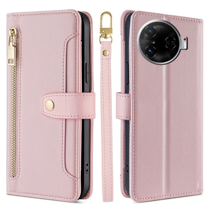 Sheep Texture Cross-body Zipper Wallet Leather Phone Case, For Tecno Spark 30 4G, For Tecno Pova 6 Neo 5G, For Tecno Camon 30 Premier 5G, For Tecno Camon 30 Pro 5G