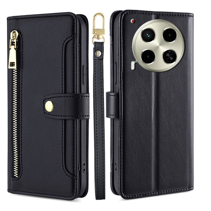 Sheep Texture Cross-body Zipper Wallet Leather Phone Case, For Tecno Camon 30, For Tecno Pova 5 Pro, For Tecno Pova Neo 3, For Tecno Camon 20 Premier 5G
