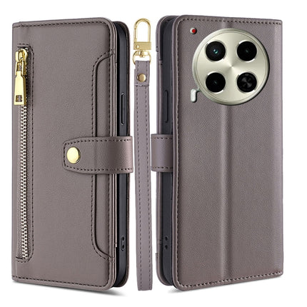 Sheep Texture Cross-body Zipper Wallet Leather Phone Case, For Tecno Camon 30, For Tecno Pova 5 Pro, For Tecno Pova Neo 3, For Tecno Camon 20 Premier 5G