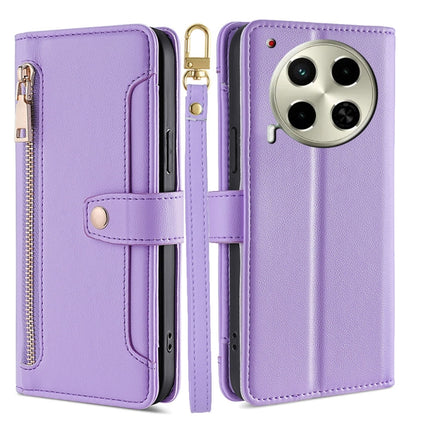 Sheep Texture Cross-body Zipper Wallet Leather Phone Case, For Tecno Camon 30, For Tecno Pova 5 Pro, For Tecno Pova Neo 3, For Tecno Camon 20 Premier 5G