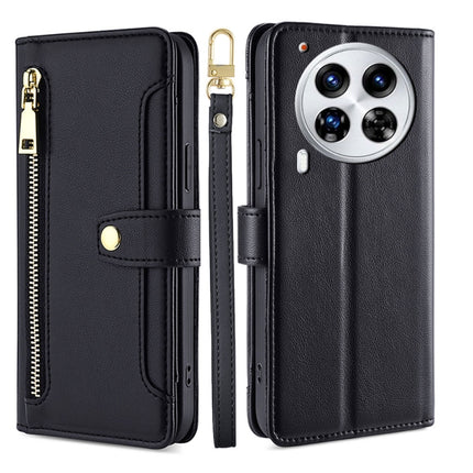 Sheep Texture Cross-body Zipper Wallet Leather Phone Case, For Tecno Spark 30 4G, For Tecno Pova 6 Neo 5G, For Tecno Camon 30 Premier 5G, For Tecno Camon 30 Pro 5G