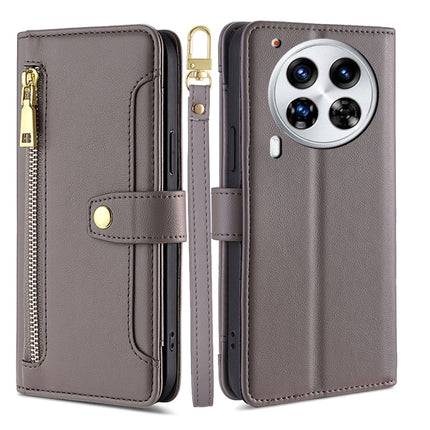 Sheep Texture Cross-body Zipper Wallet Leather Phone Case, For Tecno Spark 30 4G, For Tecno Pova 6 Neo 5G, For Tecno Camon 30 Premier 5G, For Tecno Camon 30 Pro 5G