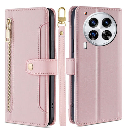 Sheep Texture Cross-body Zipper Wallet Leather Phone Case, For Tecno Spark 30 4G, For Tecno Pova 6 Neo 5G, For Tecno Camon 30 Premier 5G, For Tecno Camon 30 Pro 5G