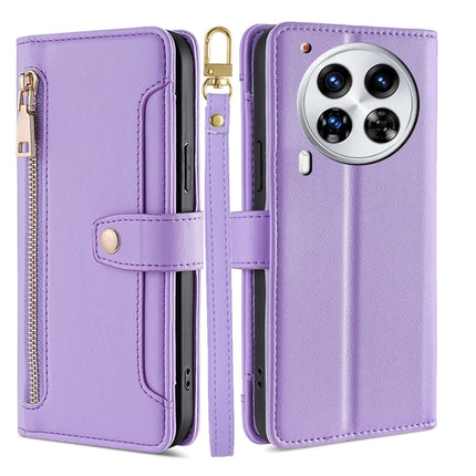 Sheep Texture Cross-body Zipper Wallet Leather Phone Case, For Tecno Spark 30 4G, For Tecno Pova 6 Neo 5G, For Tecno Camon 30 Premier 5G, For Tecno Camon 30 Pro 5G