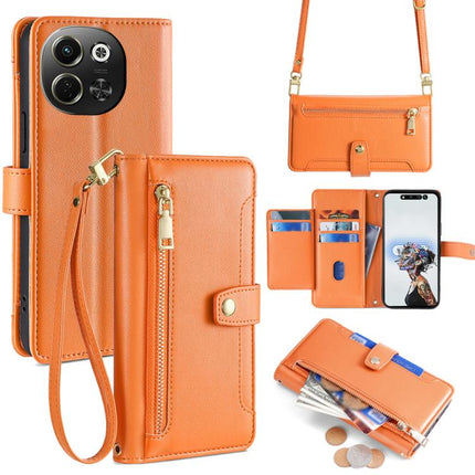 Sheep Texture Cross-body Zipper Wallet Leather Phone Case, For Tecno Spark 30 4G, For Tecno Pova 6 Neo 5G, For Tecno Camon 30 Premier 5G, For Tecno Camon 30 Pro 5G