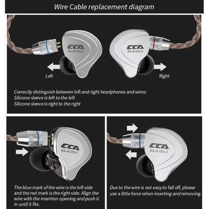 CCA CCA-C10 3.5mm Gold Plated Plug Ten Unit Hybrid Wire-controlled In-ear Earphone