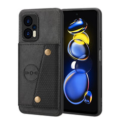 Double Buckle Card Slots Magnetic Phone Case, For Xiaomi 13T / Redmi K60 Ultra, For Xiaomi Redmi Note 12R /Redmi 12 5G, For Xiaomi Redmi Note 12 4G Global, For Xiaomi Redmi Note 12 Turbo/Poco F5, For Xiaomi Redmi Note 12S 4G