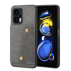 Double Buckle Card Slots Magnetic Phone Case, For Xiaomi 13T / Redmi K60 Ultra, For Xiaomi Redmi Note 12R /Redmi 12 5G, For Xiaomi Redmi Note 12 4G Global, For Xiaomi Redmi Note 12 Turbo/Poco F5, For Xiaomi Redmi Note 12S 4G