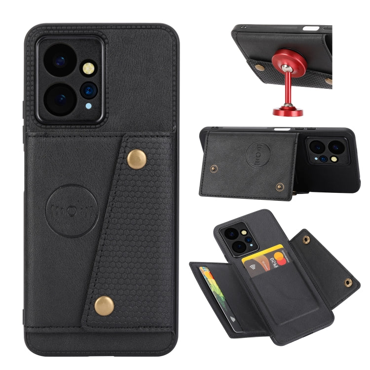 Double Buckle Card Slots Magnetic Phone Case, For Xiaomi Redmi Note 12 4G Global, For Xiaomi Redmi Note 12 Turbo/Poco F5, For Xiaomi Redmi Note 12S 4G, For Xiaomi Redmi K40S / Poco F4