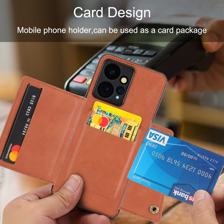 Double Buckle Card Slots Magnetic Phone Case, For Xiaomi Redmi Note 12 4G Global, For Xiaomi Redmi Note 12 Turbo/Poco F5, For Xiaomi Redmi Note 12S 4G, For Xiaomi Redmi K40S / Poco F4