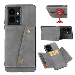 Double Buckle Card Slots Magnetic Phone Case, For Xiaomi 13T / Redmi K60 Ultra, For Xiaomi Redmi Note 12R /Redmi 12 5G, For Xiaomi Redmi Note 12 4G Global, For Xiaomi Redmi Note 12 Turbo/Poco F5, For Xiaomi Redmi Note 12S 4G