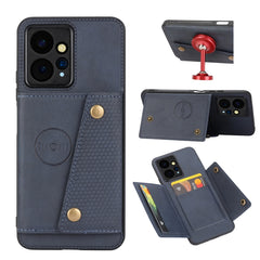 Double Buckle Card Slots Magnetic Phone Case, For Xiaomi 13T / Redmi K60 Ultra, For Xiaomi Redmi Note 12R /Redmi 12 5G, For Xiaomi Redmi Note 12 4G Global, For Xiaomi Redmi Note 12 Turbo/Poco F5, For Xiaomi Redmi Note 12S 4G