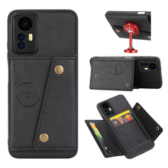 Double Buckle Card Slots Magnetic Phone Case, For Xiaomi 13T / Redmi K60 Ultra, For Xiaomi Redmi Note 12R /Redmi 12 5G, For Xiaomi Redmi Note 12 4G Global, For Xiaomi Redmi Note 12 Turbo/Poco F5, For Xiaomi Redmi Note 12S 4G