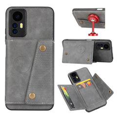 Double Buckle Card Slots Magnetic Phone Case, For Xiaomi 13T / Redmi K60 Ultra, For Xiaomi Redmi Note 12R /Redmi 12 5G, For Xiaomi Redmi Note 12 4G Global, For Xiaomi Redmi Note 12 Turbo/Poco F5, For Xiaomi Redmi Note 12S 4G