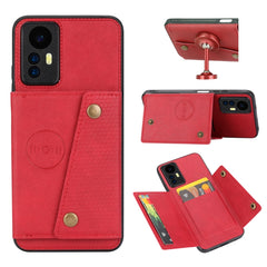 Double Buckle Card Slots Magnetic Phone Case, For Xiaomi 13T / Redmi K60 Ultra, For Xiaomi Redmi Note 12R /Redmi 12 5G, For Xiaomi Redmi Note 12 4G Global, For Xiaomi Redmi Note 12 Turbo/Poco F5, For Xiaomi Redmi Note 12S 4G