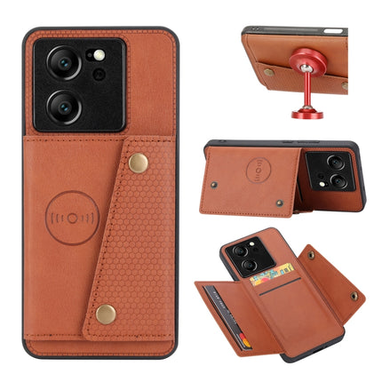 Double Buckle Card Slots Magnetic Phone Case, For Xiaomi 14 Ultra, For Xiaomi Redmi 13C 4G / Poco C65, For Xiaomi 13T / Redmi K60 Ultra, For Xiaomi Redmi Note 12R /Redmi 12 5G
