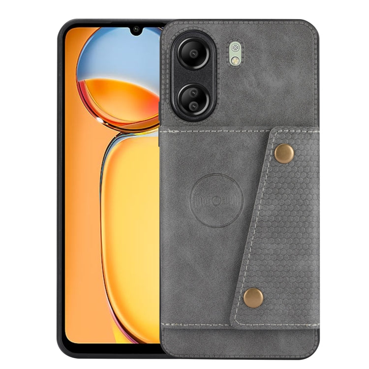 Double Buckle Card Slots Magnetic Phone Case, For Xiaomi 14 Ultra, For Xiaomi Redmi 13C 4G / Poco C65, For Xiaomi 13T / Redmi K60 Ultra, For Xiaomi Redmi Note 12R /Redmi 12 5G