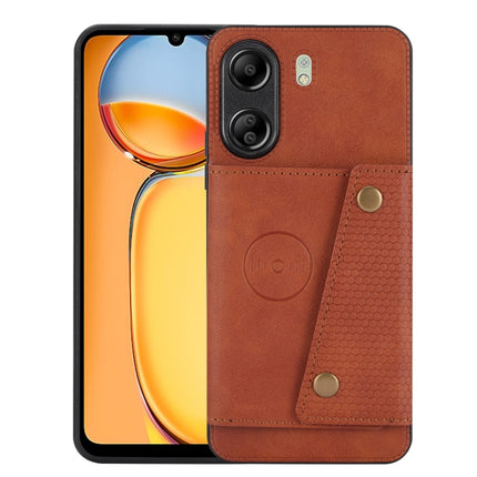 Double Buckle Card Slots Magnetic Phone Case, For Xiaomi 14 Ultra, For Xiaomi Redmi 13C 4G / Poco C65, For Xiaomi 13T / Redmi K60 Ultra, For Xiaomi Redmi Note 12R /Redmi 12 5G