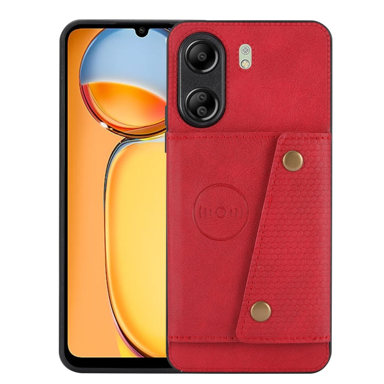 Double Buckle Card Slots Magnetic Phone Case, For Xiaomi 14 Ultra, For Xiaomi Redmi 13C 4G / Poco C65, For Xiaomi 13T / Redmi K60 Ultra, For Xiaomi Redmi Note 12R /Redmi 12 5G