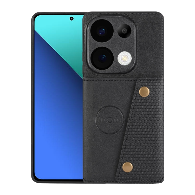 Double Buckle Card Slots Magnetic Phone Case, For Xiaomi Redmi K70 Ultra, For Xiaomi Redmi 13 4G Global, For Xiaomi Redmi Note 13 Pro 4G Global, For Xiaomi Redmi Note 13 4G Global
