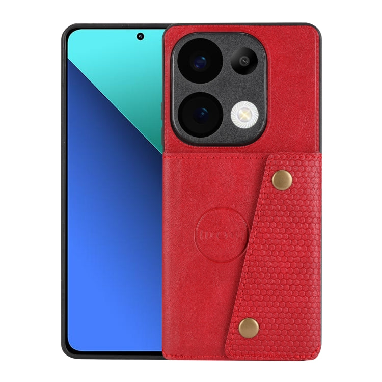 Double Buckle Card Slots Magnetic Phone Case, For Xiaomi Redmi K70 Ultra, For Xiaomi Redmi 13 4G Global, For Xiaomi Redmi Note 13 Pro 4G Global, For Xiaomi Redmi Note 13 4G Global