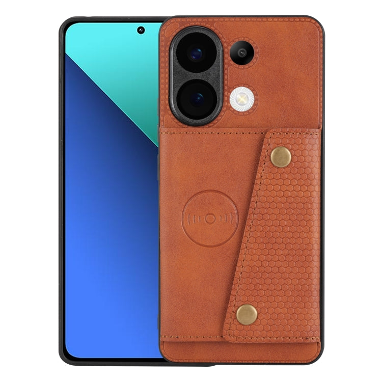 Double Buckle Card Slots Magnetic Phone Case, For Xiaomi Redmi K70 Ultra, For Xiaomi Redmi 13 4G Global, For Xiaomi Redmi Note 13 Pro 4G Global, For Xiaomi Redmi Note 13 4G Global