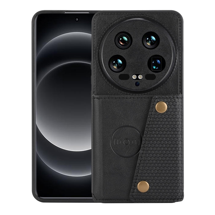 Double Buckle Card Slots Magnetic Phone Case, For Xiaomi 14 Ultra, For Xiaomi Redmi 13C 4G / Poco C65, For Xiaomi 13T / Redmi K60 Ultra, For Xiaomi Redmi Note 12R /Redmi 12 5G