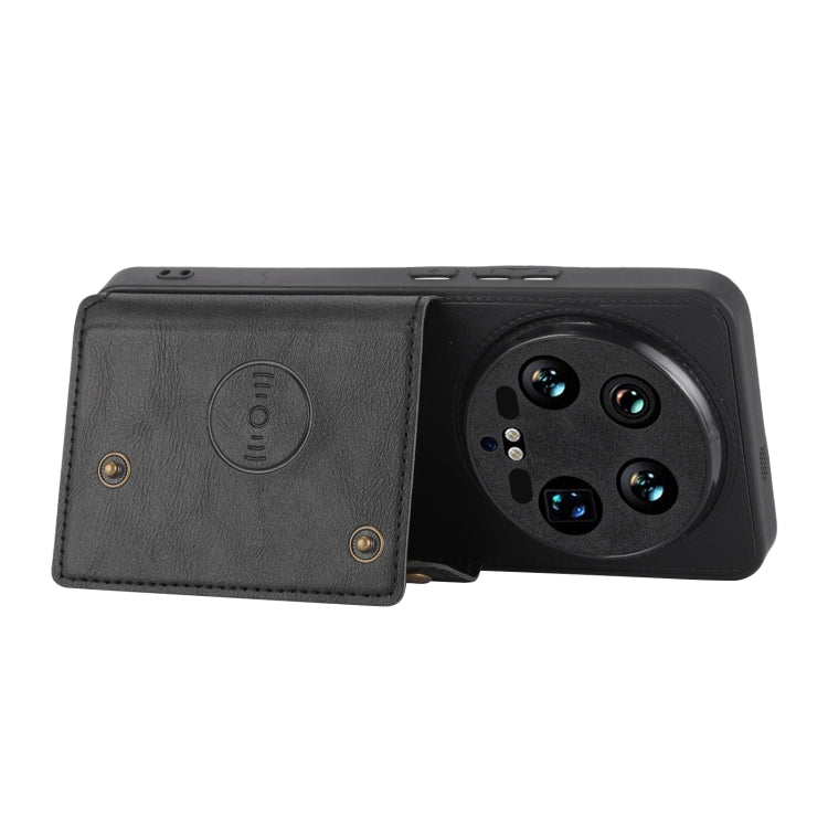 Double Buckle Card Slots Magnetic Phone Case, For Xiaomi 14 Ultra, For Xiaomi Redmi 13C 4G / Poco C65, For Xiaomi 13T / Redmi K60 Ultra, For Xiaomi Redmi Note 12R /Redmi 12 5G