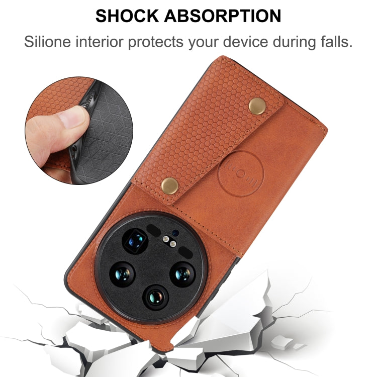 Double Buckle Card Slots Magnetic Phone Case, For Xiaomi 14 Ultra, For Xiaomi Redmi 13C 4G / Poco C65, For Xiaomi 13T / Redmi K60 Ultra, For Xiaomi Redmi Note 12R /Redmi 12 5G