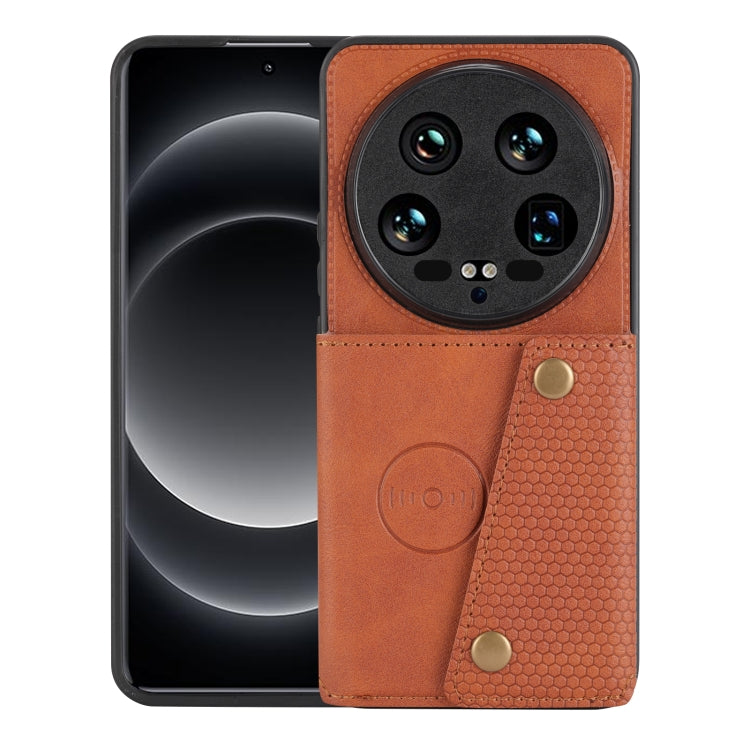 Double Buckle Card Slots Magnetic Phone Case, For Xiaomi 14 Ultra, For Xiaomi Redmi 13C 4G / Poco C65, For Xiaomi 13T / Redmi K60 Ultra, For Xiaomi Redmi Note 12R /Redmi 12 5G