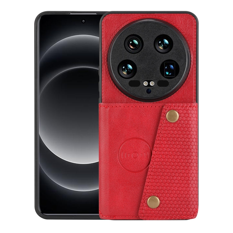 Double Buckle Card Slots Magnetic Phone Case, For Xiaomi 14 Ultra, For Xiaomi Redmi 13C 4G / Poco C65, For Xiaomi 13T / Redmi K60 Ultra, For Xiaomi Redmi Note 12R /Redmi 12 5G