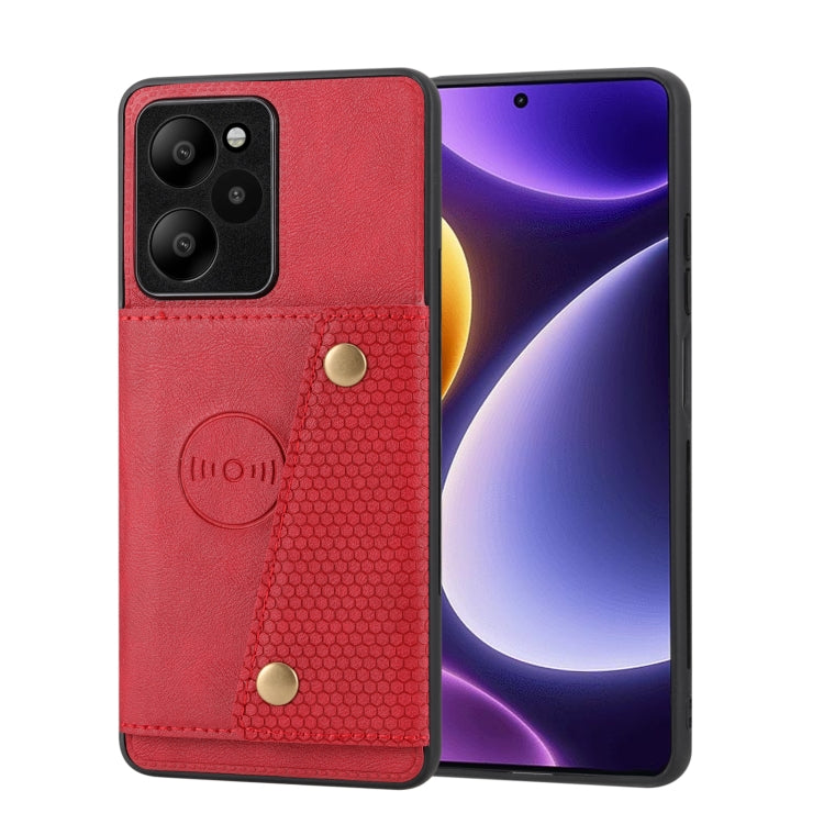 Double Buckle Card Slots Magnetic Phone Case, For Xiaomi Redmi K70 Ultra, For Xiaomi Redmi 13 4G Global, For Xiaomi Redmi Note 13 Pro 4G Global, For Xiaomi Redmi Note 13 4G Global