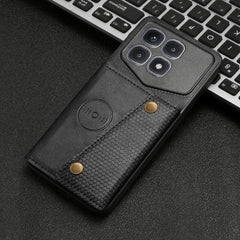 Double Buckle Card Slots Magnetic Phone Case, For Xiaomi Redmi K70 Ultra, For Xiaomi Redmi 13 4G Global, For Xiaomi Redmi Note 13 Pro 4G Global, For Xiaomi Redmi Note 13 4G Global