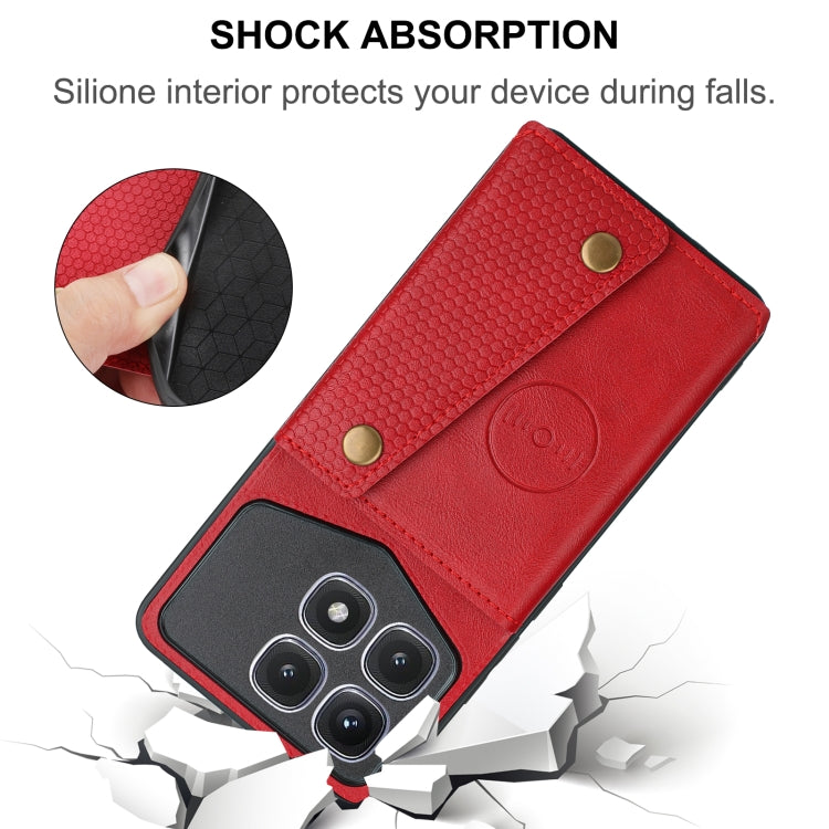 Double Buckle Card Slots Magnetic Phone Case, For Xiaomi Redmi K70 Ultra, For Xiaomi Redmi 13 4G Global, For Xiaomi Redmi Note 13 Pro 4G Global, For Xiaomi Redmi Note 13 4G Global
