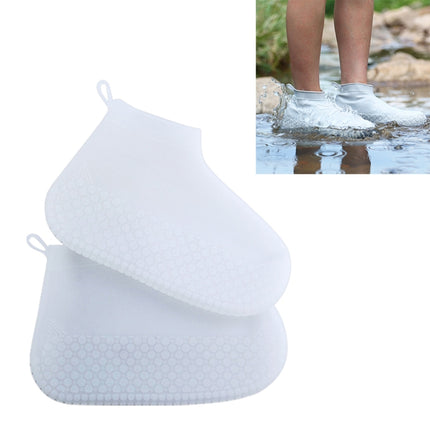 Silicone Non-slip Thickened Wear-resistant Waterproof Shoe Boots Cover, L