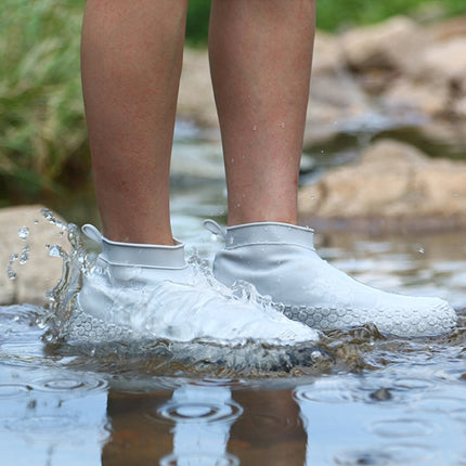 Silicone Non-slip Thickened Wear-resistant Waterproof Shoe Boots Cover, L