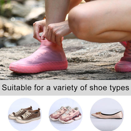 Silicone Non-slip Thickened Wear-resistant Waterproof Shoe Boots Cover, L