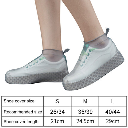 Silicone Non-slip Thickened Wear-resistant Waterproof Shoe Boots Cover, L