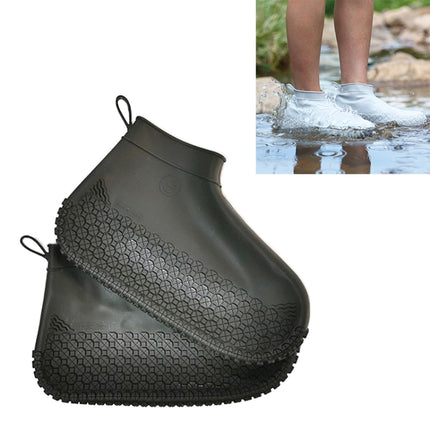 Silicone Non-slip Thickened Wear-resistant Waterproof Shoe Boots Cover, L