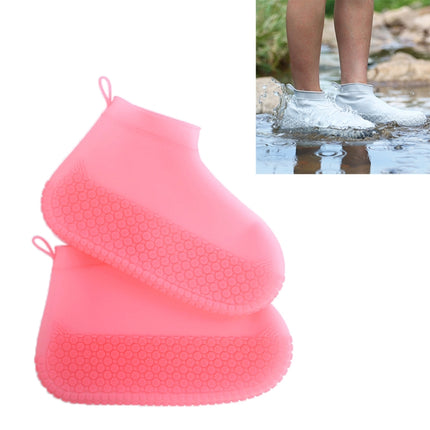 Silicone Non-slip Thickened Wear-resistant Waterproof Shoe Boots Cover, L