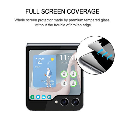 External Small Screen Full Glue Full Cover Screen Protector Tempered Glass Film, For Samsung Galaxy Z Flip5 (1 PC)