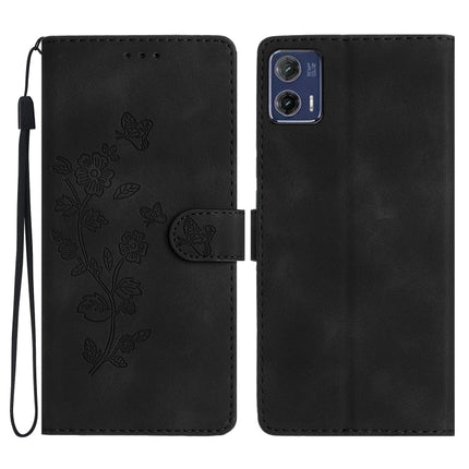 Flower Butterfly Embossing Pattern Leather Phone Case, For Motorola Moto G13, For Motorola Moto E13, For Motorola Moto G73, For Motorola Moto E22