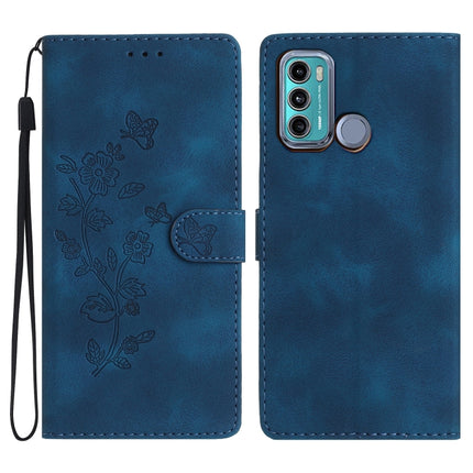 Flower Butterfly Embossing Pattern Leather Phone Case, For Motorola Moto G22, For Motorola Moto E20 / E30 / E40, For Motorola Moto G31 / G41, For Motorola Moto G60 / G40 Fusion