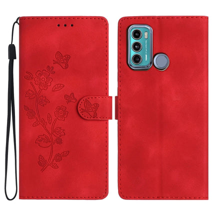 Flower Butterfly Embossing Pattern Leather Phone Case, For Motorola Moto G22, For Motorola Moto E20 / E30 / E40, For Motorola Moto G31 / G41, For Motorola Moto G60 / G40 Fusion