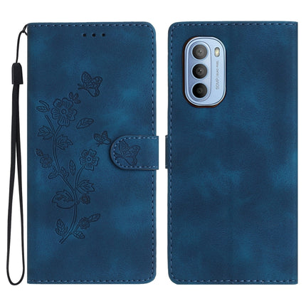 Flower Butterfly Embossing Pattern Leather Phone Case, For Motorola Moto G42, For Motorola Moto G62 5G, For Motorola Moto E32, For Motorola Moto G52
