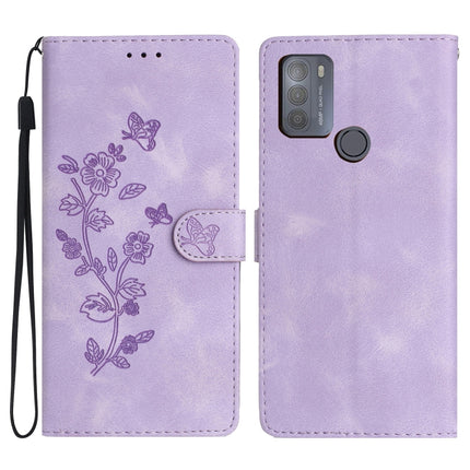 Flower Butterfly Embossing Pattern Leather Phone Case, For Motorola Moto G10 / G20 / G30, For Motorola Moto G50, For Motorola Moto G9 / G9 Play / E7 Plus, For Motorola Moto E 2020