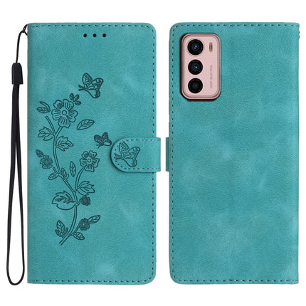 Flower Butterfly Embossing Pattern Leather Phone Case, For Motorola Moto G42, For Motorola Moto G62 5G, For Motorola Moto E32, For Motorola Moto G52