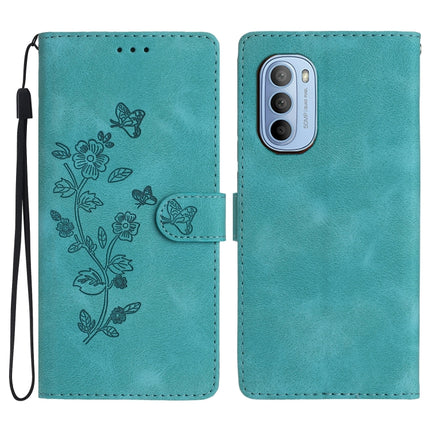 Flower Butterfly Embossing Pattern Leather Phone Case, For Motorola Moto G22, For Motorola Moto E20 / E30 / E40, For Motorola Moto G31 / G41, For Motorola Moto G60 / G40 Fusion