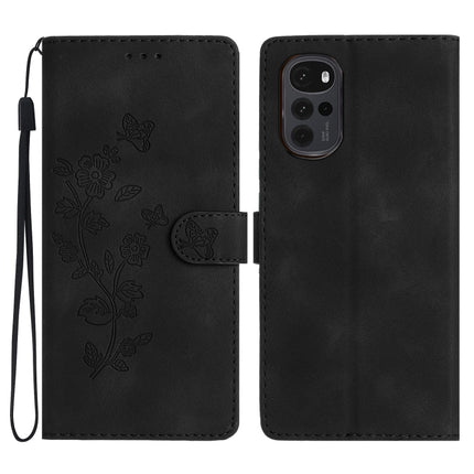 Flower Butterfly Embossing Pattern Leather Phone Case, For Motorola Moto G22, For Motorola Moto E20 / E30 / E40, For Motorola Moto G31 / G41, For Motorola Moto G60 / G40 Fusion