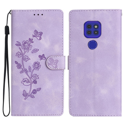 Flower Butterfly Embossing Pattern Leather Phone Case, For Motorola Moto G10 / G20 / G30, For Motorola Moto G50, For Motorola Moto G9 / G9 Play / E7 Plus, For Motorola Moto E 2020